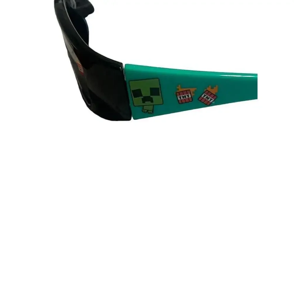 Minecraft Sunglasses and Case Set Boys Green Black Frame